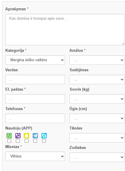 Pažinčių skelbimo įkėlimas į SMSdraugas